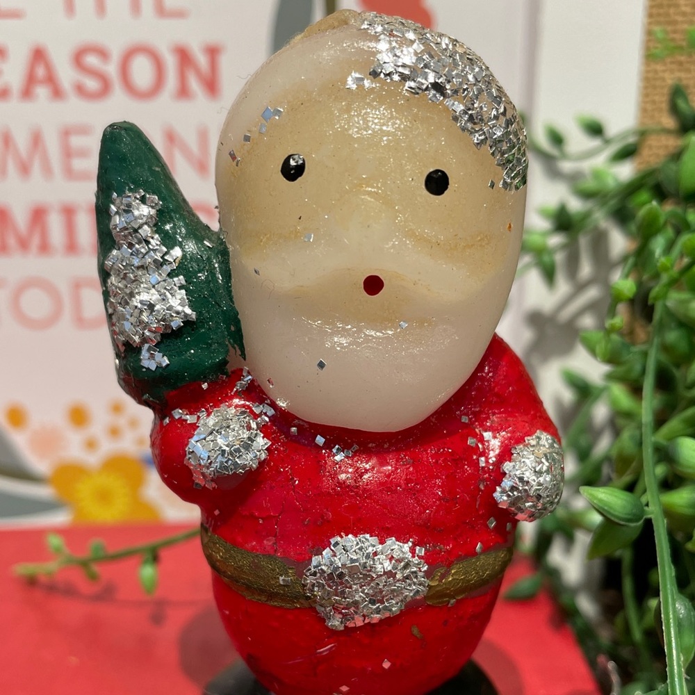 Vintage Santa candle